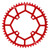 Mountain Bike 104BCD Gear Disc 52T 104mm Aluminum Alloy Mountain Bike Tooth Disc Chainring Positive Negative Chainrings Red