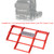 1/14 RC Car Truck Metal Front Bumper Model Accessory Fit for Tamiya King Hauler (Red)
