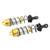 2Pcs RC Car Shock Absorber Aluminum Alloy Balancing Drive High Elasticity RC Front Shock Damper for ARRMA 1/7 1/8 Gold