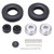2Pcs Metal Alloy Front Hub with Rubber Tires for Tamiya 1/14 RC Trailer Tractor Truck CarBlack
