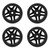 4pcs 2.2inch Aluminium Alloy Wheel Hub Upgrade Parts Fit for SCX10 III/TRX4/G500 1/10 RC Car Noir