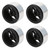 4pcs 2.2inch Aluminium Alloy Wheel Hub Upgrade Parts Fit for SCX10 III/TRX4/G500 1/10 RC Car Noir
