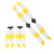 Colorful Propeller Drone Quick Release Blade Props for Mavic Air 2/Air 2S Accessories(Yellow White )
