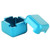 Aluminum Portable Mini Magnetic Cue Tip Chalk Holder Billiard Pool Chalks Carrier (Blue)