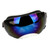 Dog Sunglasses UV Protection Winproof Adjustable Magnetic Pet Goggles with White Frame for Medium Large Dog Blue Lenses
