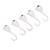 5 PCS Ice Fishing Jigs Kit Outdoor Ice Fishing Perch Hooks Winter Fishing Lures Pink 5MM
