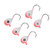 5 PCS Ice Fishing Jigs Kit Outdoor Ice Fishing Perch Hooks Winter Fishing Lures Pink 5MM