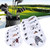 9PCS PU Leather Embroidery Waterproof Golf Putter Head Cover Iron Club Headcovers AccessoryWhite
