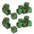 20PCS 6 Sided Dice Set for Kids 16MM Plastic Educational Math Symbol Number Dice Cubes for Math Teaching Learning Counting Board Games Green with Minus Sign