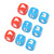 9PCS 6 Sided Dice Cartoon Waterproof Lightweight Fun Dice for Interactive Games Educational Entertainment