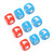 9PCS 6 Sided Dice Cartoon Waterproof Lightweight Fun Dice for Interactive Games Educational Entertainment