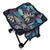 Camping Stool Canvas Portable Leaf Pattern Compact Outdoor Folding Chair with Carrying Bag for Adults Fishing Hiking Gardening Beach Blue