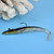 Fish Lure Tuna Shape Bait Fishing Tackle Hook with Jig Head Fishing Accessory(black&golden)