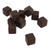 30pcs Plastic Blank Dice Glossy Write On Six Sided Dice Set Plastic Teaching Cubes for Education Board Games Brown