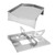 Stove Stand Base Outdoor Stainless Steel Wood Stove Stand Base Set Camping Portable BBQ Tool Set with Storage BagS