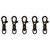 5pcs/bag Outdoor Tactics 360 Degree Swivel Mini Keychain Carabiner Clip Hanging Buckle Hook