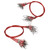 Fishing Wire Line Leash Anti Bite Steel Fishing Line Steel Wire Leader with Rolling SwivelRed