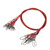 Fishing Wire Line Leash Anti Bite Steel Fishing Line Steel Wire Leader with Rolling SwivelRed