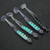 4Pcs TPR 100MM Artificial Soft Simulation Fishing Lure Bait Paddle T Tail Accessory8#leopard print black