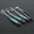 4Pcs TPR 100MM Artificial Soft Simulation Fishing Lure Bait Paddle T Tail Accessory8#leopard print black
