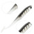 4Pcs TPR 100MM Artificial Soft Simulation Fishing Lure Bait Paddle T Tail Accessory8#leopard print black