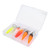 5pcs Winter Ice Fishing Treble Hook High Carbon Steel Foam Floating Jigging Fishing Hooks with BoxBox