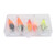 5pcs Winter Ice Fishing Treble Hook High Carbon Steel Foam Floating Jigging Fishing Hooks with BoxBox