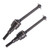 2Pcs Drive Shafts Steel Transmission Parts RC Car Replacement Accessories for TAMIYA CC01Black