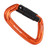 Auto Locking Rock Climbing Clip Aluminum Alloy Heavy Duty D Shaped Climbing Buckle for Mountaineering Rappelling Hiking Orange with Black Nut
