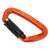 Auto Locking Rock Climbing Clip Aluminum Alloy Heavy Duty D Shaped Climbing Buckle for Mountaineering Rappelling Hiking Orange with Black Nut