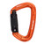 Auto Locking Rock Climbing Clip Aluminum Alloy Heavy Duty D Shaped Climbing Buckle for Mountaineering Rappelling Hiking Orange with Black Nut