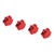 4pcs 17mm Aluminum Dustproof Nuts Cover for 1/8 Remote Control Car Wheel Rim Hub Nuts CoverRed