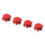 4pcs 17mm Aluminum Dustproof Nuts Cover for 1/8 Remote Control Car Wheel Rim Hub Nuts CoverRed