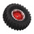 4Pcs RC Vehicle Micro Wheelset Mesh Wheels Rim Tires 55mm for AXIAL SCX24 AXI90081 AXI00001 AXI00002 1/24 RC CarRed