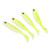 4PCS AR48 75mm/3.2g T Tail Soft PVC Bait Double Colors Jigging Wobblers Aritificial LureYellow White