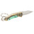Folding Pocket Knife Stainless Steel Blade Mini Folding Knife Brass Handle Box Cutter for Outdoor Hiking Green