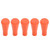5Pcs 6mm Archery Arrow Tips Soft Rubber Arrowheads Rubber Blunt Point Broad Heads for Hunting Shooting Arrows Training Equipment Orange