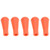 5Pcs 6mm Archery Arrow Tips Soft Rubber Arrowheads Rubber Blunt Point Broad Heads for Hunting Shooting Arrows Training Equipment Orange