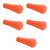 5Pcs 6mm Archery Arrow Tips Soft Rubber Arrowheads Rubber Blunt Point Broad Heads for Hunting Shooting Arrows Training Equipment Orange