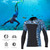 1.5MM Diving Split Swimsuit Wetsuit Sunscreen Long Sleeve for Snorkeling SurfingMan Blue M