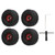 4PCS RC Car Wheel Tires Aluminum Alloy Rubber RC Negative Offset Wheels for 1/18 1/24 RC Crawler Red