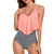 [通拓商品]Women One Piece Swimsuit Deep V Neck Draped Flroal Bathing Suits Swimwear