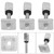 Surfboard Tail Fin Screw Longboard Fin Screw Single Fin Screw with Plate(M4*19MM)