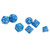 21PCS Polyhedral Dice Set Solid Color Plastic Anti Oxidation Educational Role Playing Dice for Game Blue