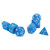 21PCS Polyhedral Dice Set Solid Color Plastic Anti Oxidation Educational Role Playing Dice for Game Blue