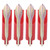 4PCS Red 32cm Foldable Fishing Rod Ground Inserted Holder Stand Pole Bracket Tackle Accessory32x4x3.3x15.5cm