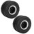2pcs RC Aluminum Alloy Rear Wheel Hub Rims with Rubber Tires for Tamiya 1/14 Tractor Dump Truck TrailerBlack