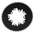 Bicycle Oval Chainring Aluminum Alloy Oval Disc Chainring for Road Folding Bikes 58T 110/130mm BCD
