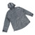 Men Rain Jacket Waterproof Windbreaker Running Cycling Hiking Gear Hood Lightweight Reflective Gray XXL