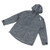 Men Rain Jacket Waterproof Windbreaker Running Cycling Hiking Gear Hood Lightweight Reflective Gray XXL